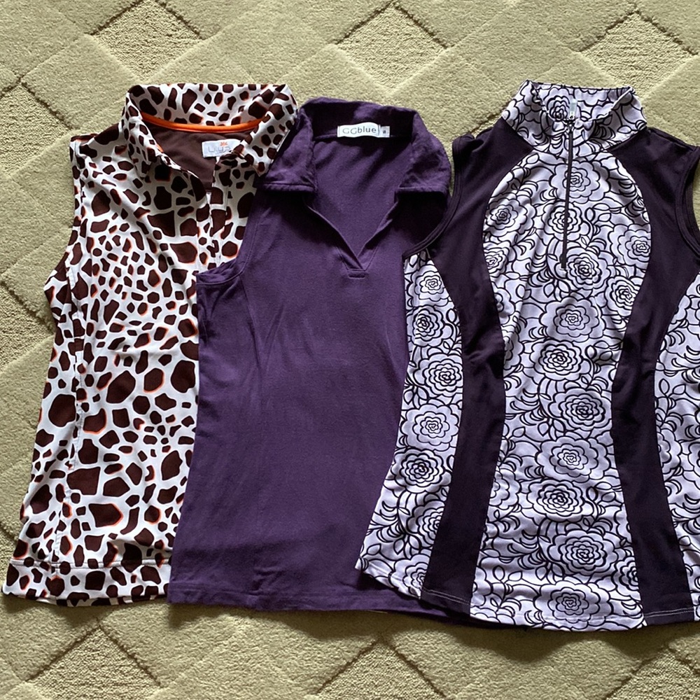 GOLF Tops: Assorted ladies sleeveless golf shirts